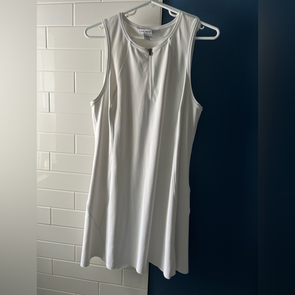 Athleta White Sleeveless Mini Dress